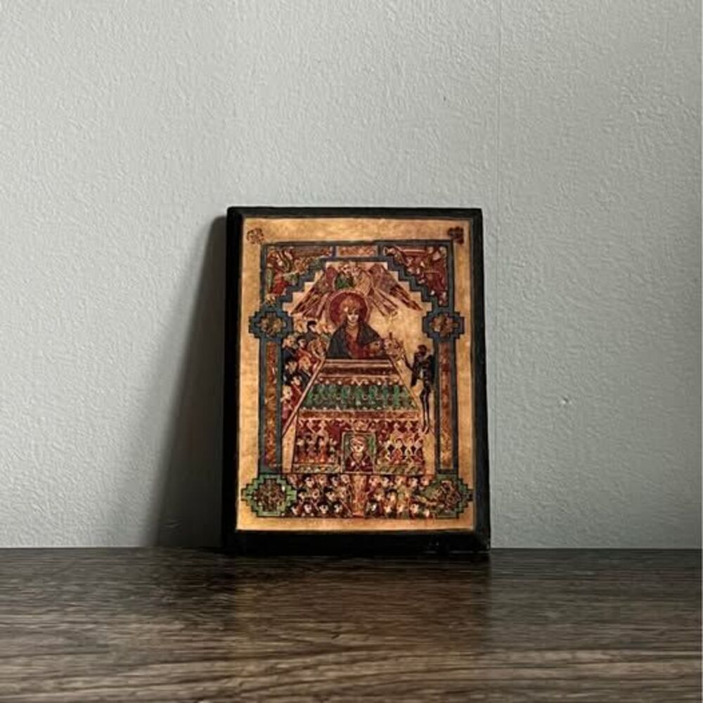 Vintage Painting on Wood: Book of Kells